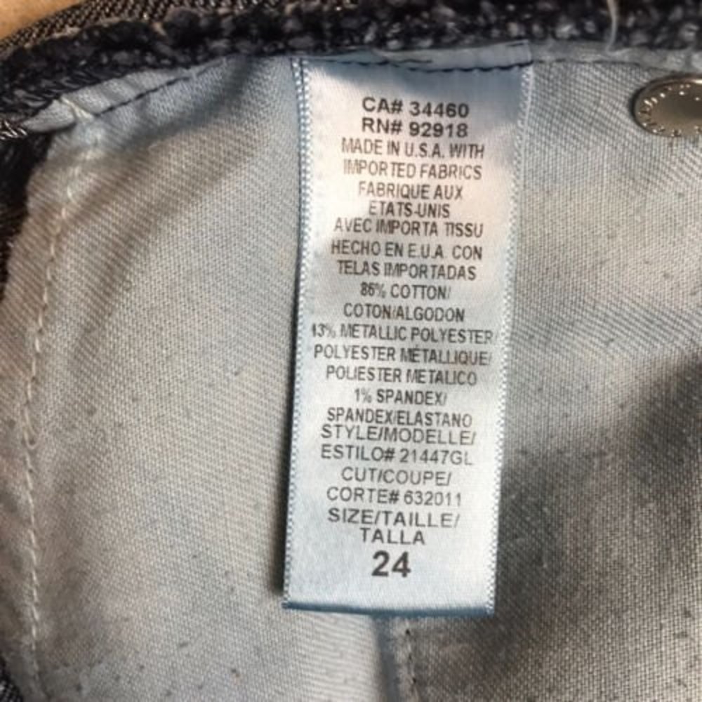 The Kate by Juicy Couture Jeans Dark Blue Pants Sz 24 Silver Denim 28 X 34 Y2K - Picture 12 of 12
